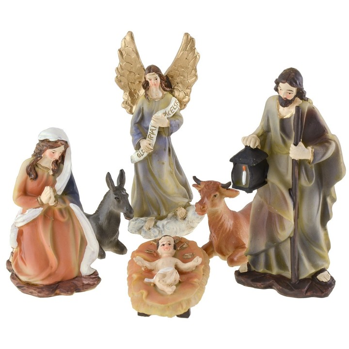 Nativity 10 subjects series 15 cm in resin
