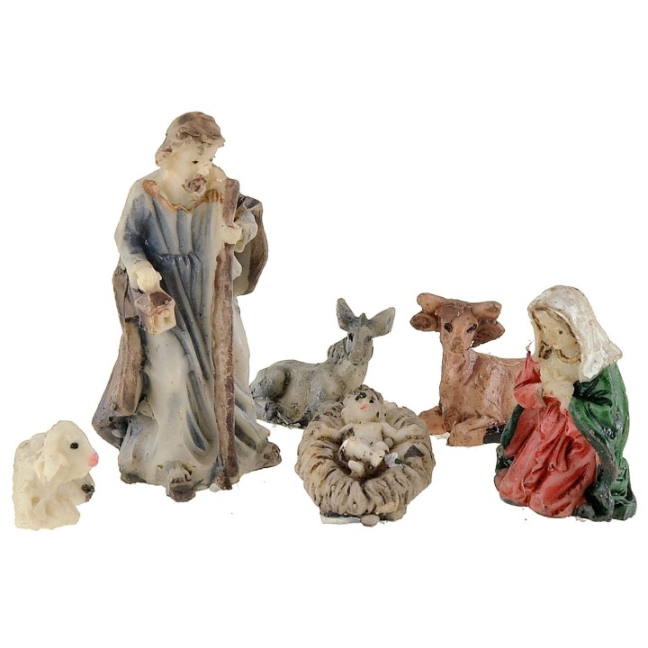 Natividad 9 figuras serie 5 cm en resina