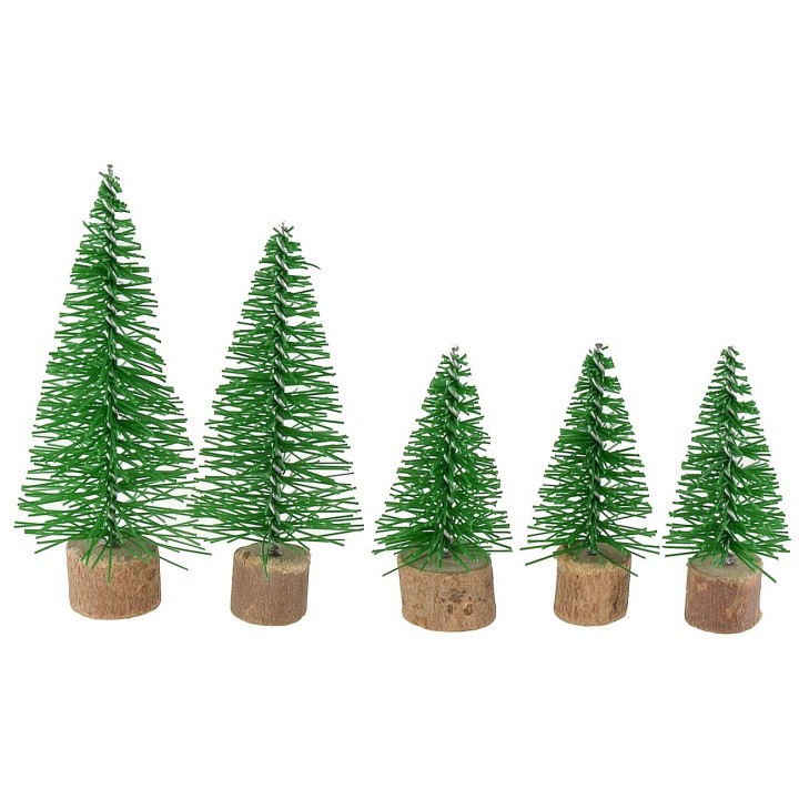 Set of 5 pines h 5-7.5-8 cm