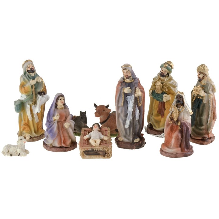 Natividad 10 figuras serie 9 cm en resina