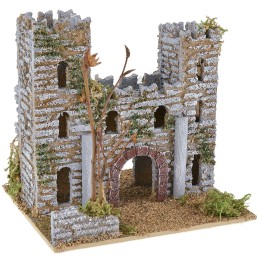 Castle for nativity scene with towers 15x13x14.5 cm h