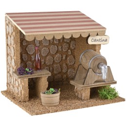 Wine cellar for nativity scene 15x13x13 cm h