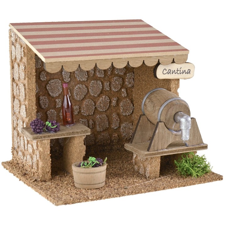 Wine cellar for nativity scene 15x13x13 cm h