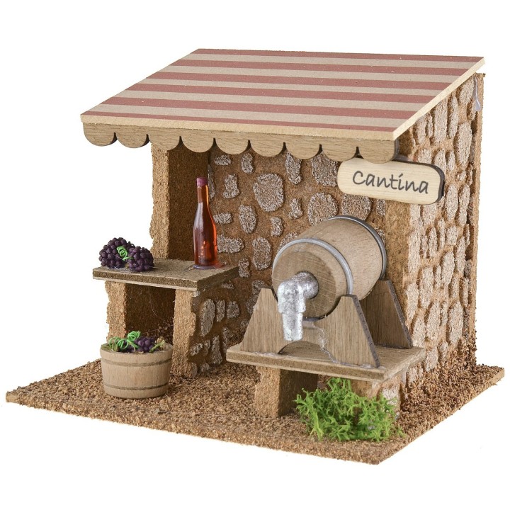 Cantina di vini per presepe cm 15x13x13 h