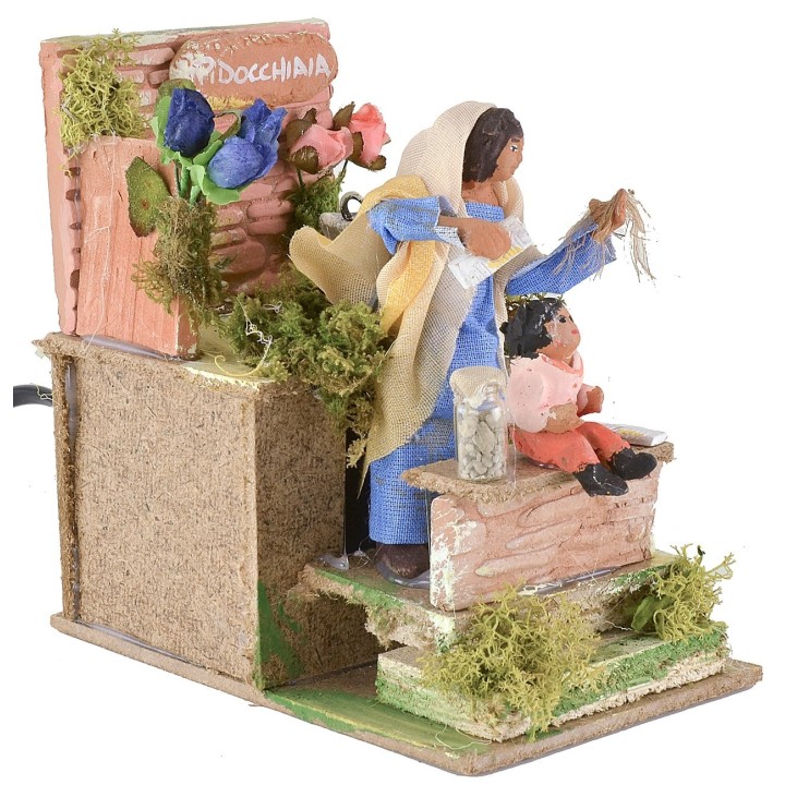 Pidocchiaia in movimento per presepe 10 cm