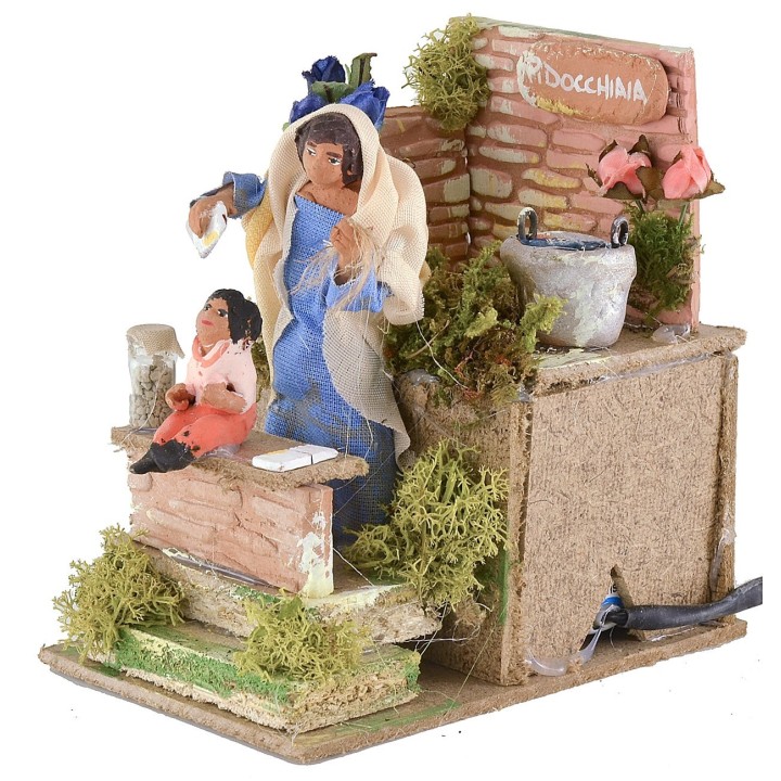 Moving louse for nativity scene 10 cm
