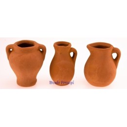 Juego de 3 ánforas 4 cm h. 