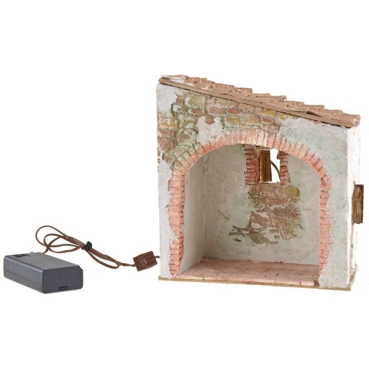 Tienda para pesebre iluminada cm 15x9x16 h