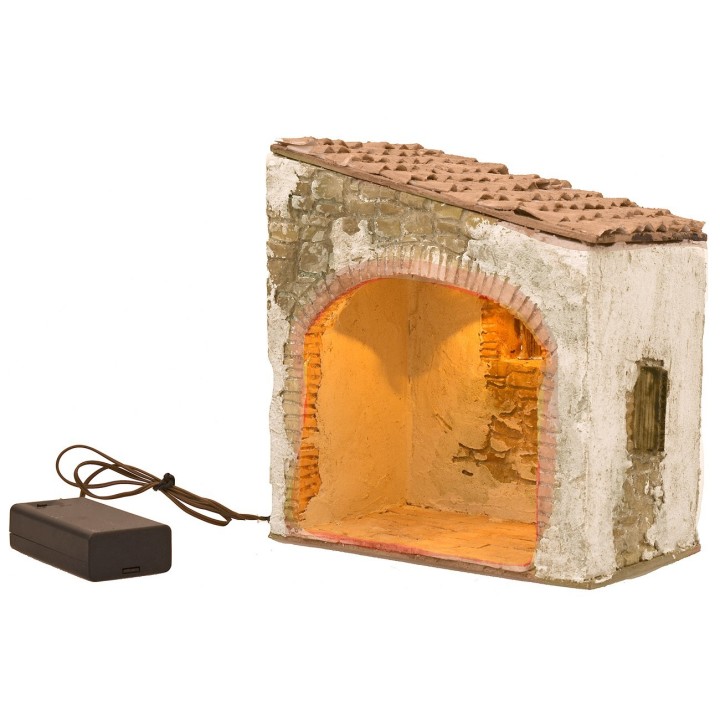 Tienda para pesebre iluminada cm 15x9x16 h