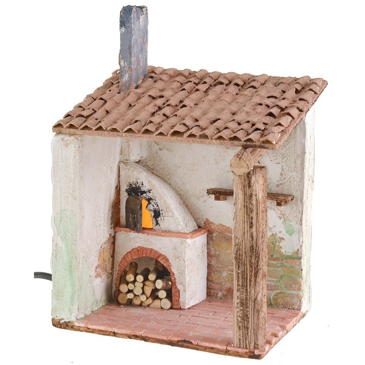 Forno stuccato e funzionante con tettoia cm 15x12x22,5 h