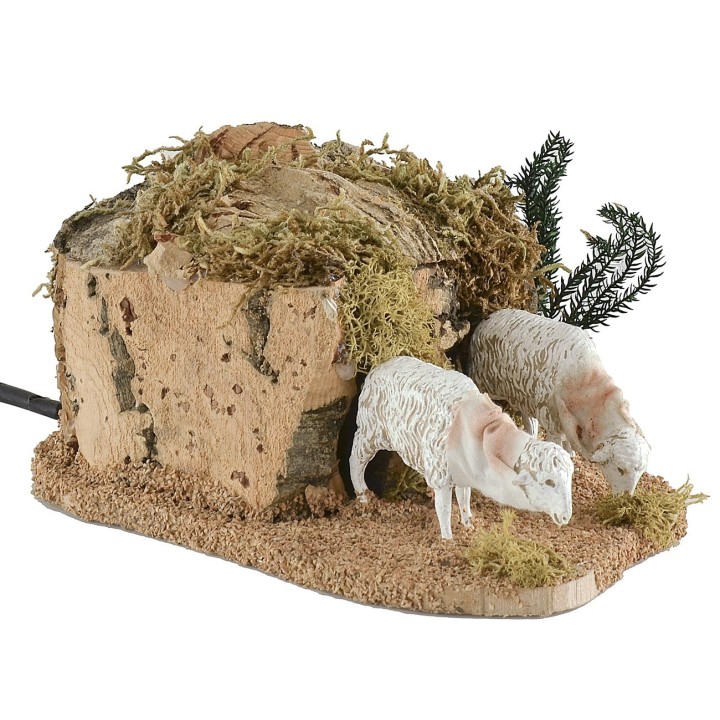 Coppia di pecore serie 12 cm Landi Moranduzzo in movimento cm