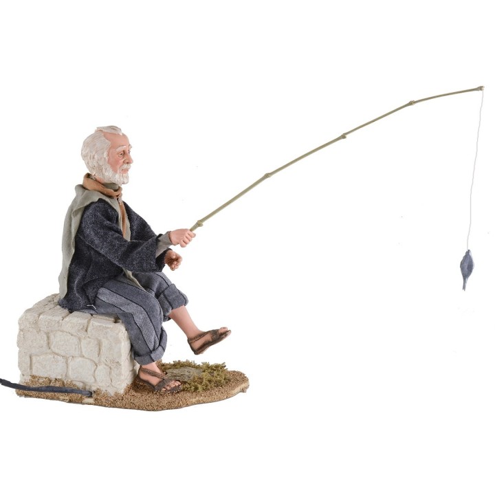 Pescatore seduto con triplo movimento serie 30 cm