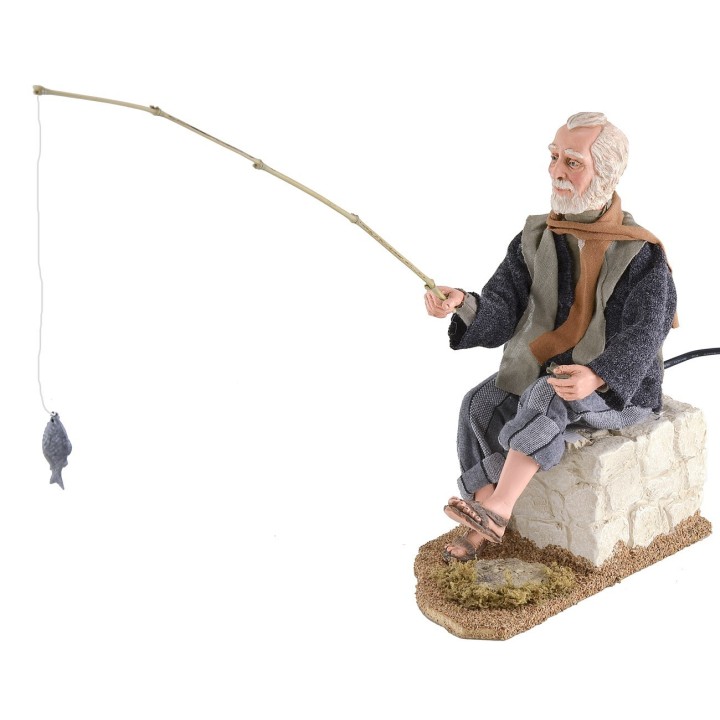 Pescatore seduto con triplo movimento serie 30 cm