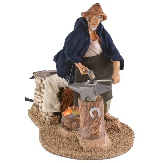 Moving blacksmith with working fire 19 cm Fontanini