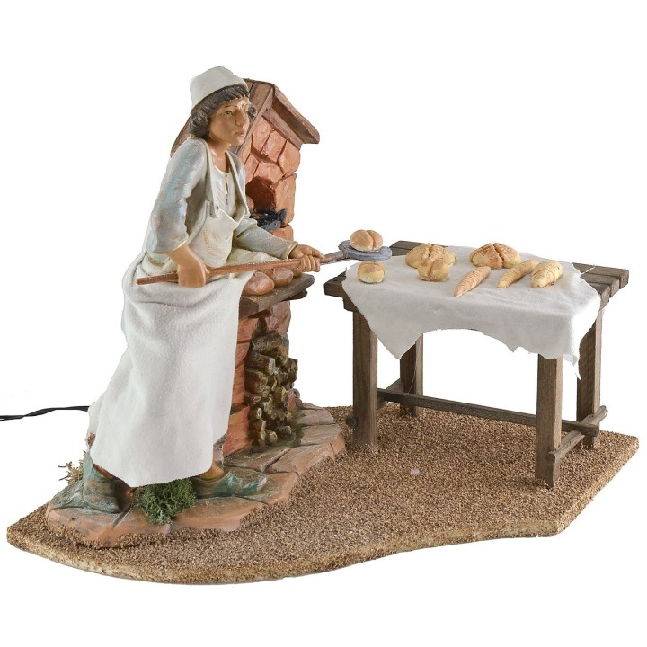 Moving baker with working fire Fontanini 30 cm series