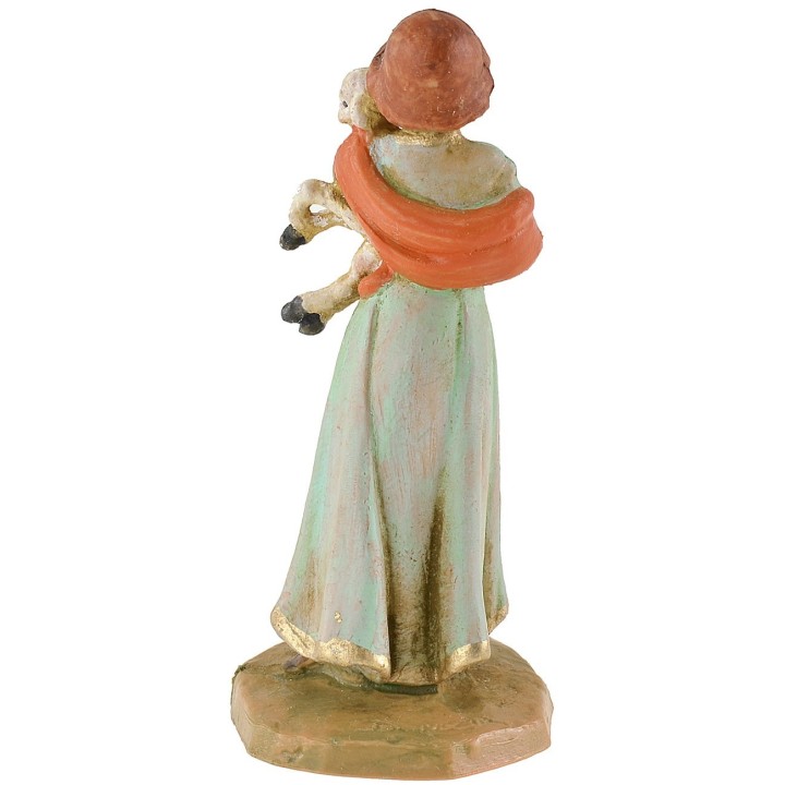 Girl with lamb in her arms 6.5 cm Fontanini