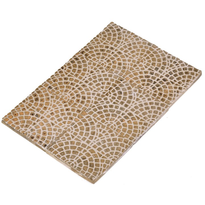 Resin cobblestone floor for nativity scene 15x22.5x0.8 h cm