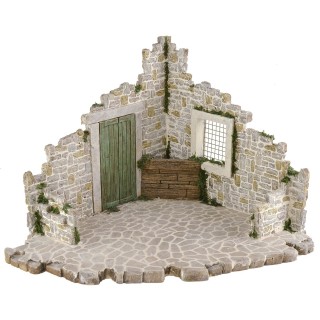 Resin setting for nativity scene 37x28.5x22.5 cm h