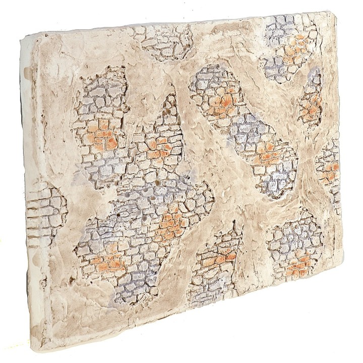 Wall with plaster for DIY nativity scene 25x15.5x0.8 h cm