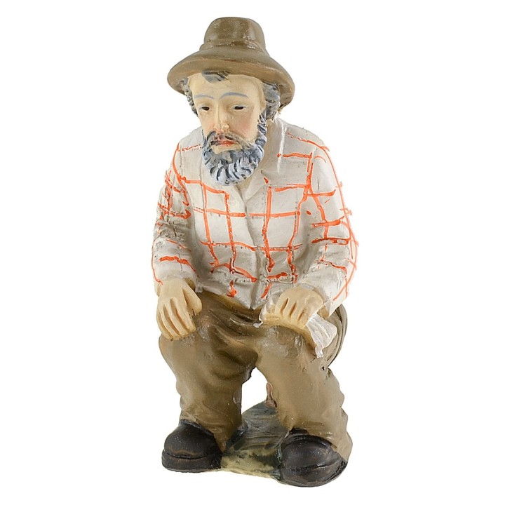 Uomo che fa il bisogno serie 9 cm in resina