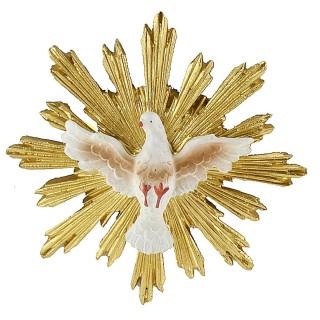 Espíritu Santo con aureola dorada ø 8,5 cm