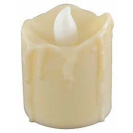 Candle with battery-powered LED flame h 4.7 cm