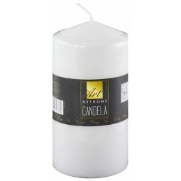 Candela di cera bianca h 15 cm