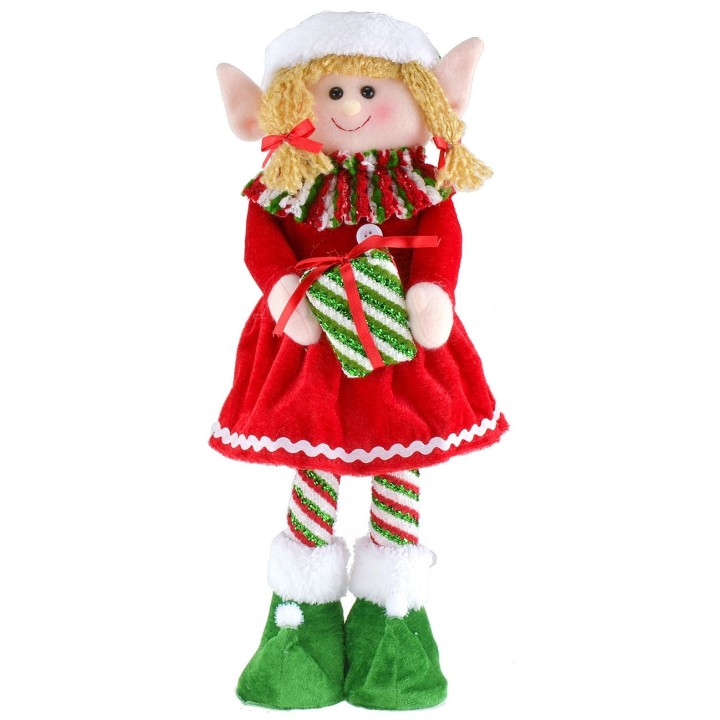 Elfo navideño femenino h 57 cm