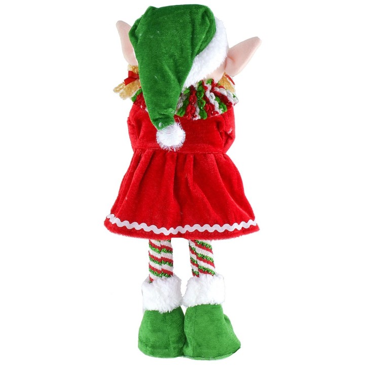 Elfo natalizio femmina h 57 cm