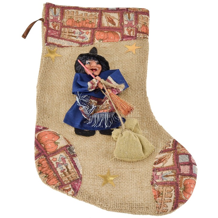 Calcetín de Navidad con sonidos y luces 24x42 cm