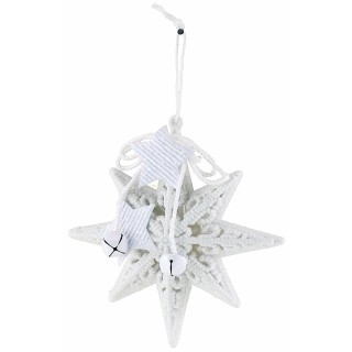 Estrella brillante blanca de 13x13 cm h