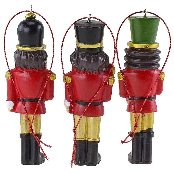 Set 6 soldatini appendino per albero di natale cm 10 h