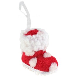 Appendino scarponcino a pois Natale cm 5,5x8,5x8 h