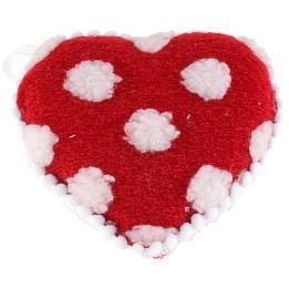 Christmas polka dot heart hanger 11.5x3.7x11 cm h