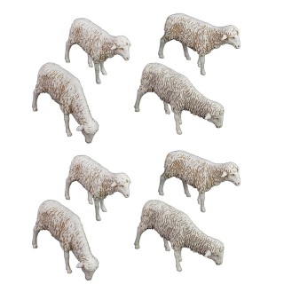 Set 8 pecore Landi Moranduzzo per statue 12 cm