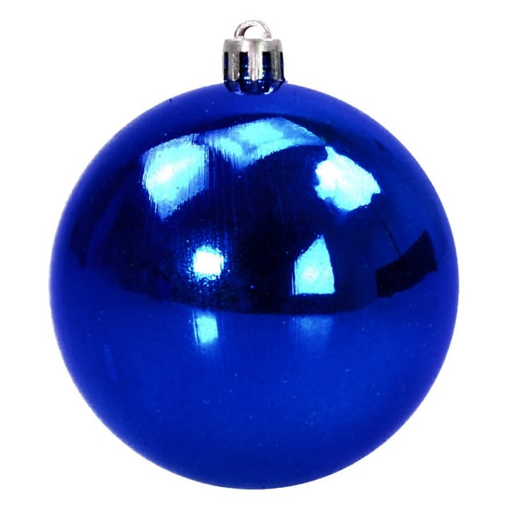Set of 2 blue Christmas tree balls ø 10 cm