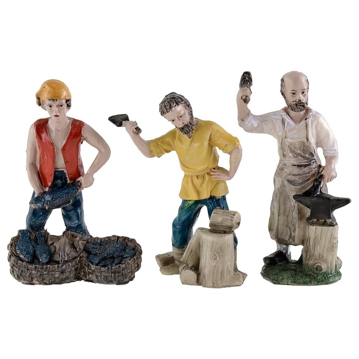 Set of 6 resin figurines series 10 cm