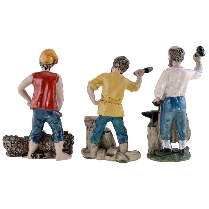 Conjunto de 6 estatuillas de resina serie 10 cm