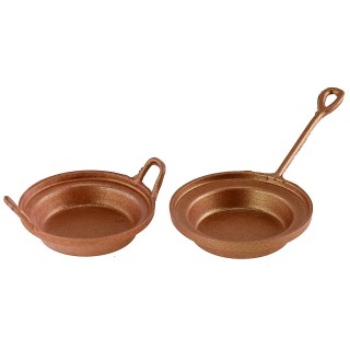 Juego de 2 ollas color cobre ø 3,3-3,4 cm