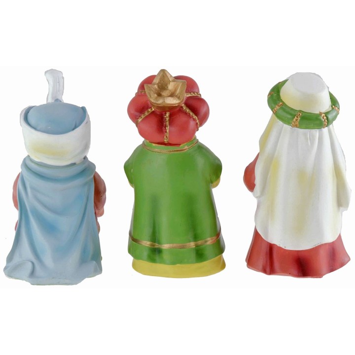 Tre Re Magi in resina cm 10 stile bambino Oliver
