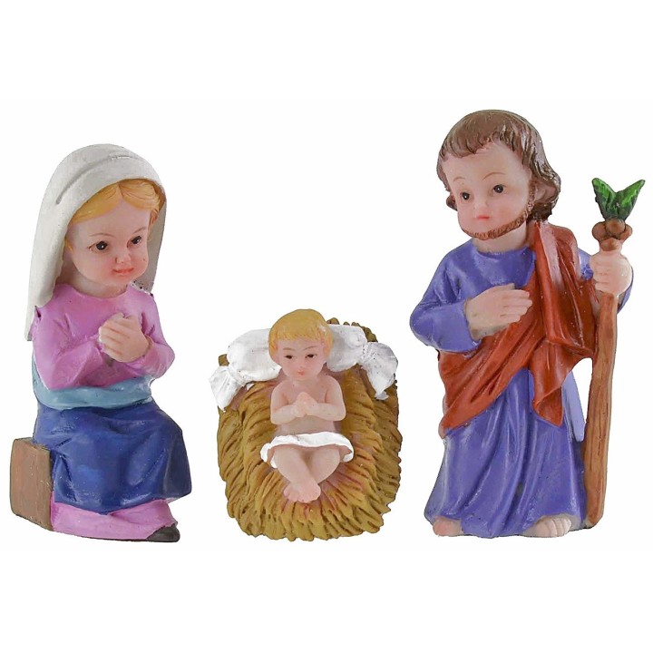 Natività 6 soggetti in resina cm 7 stile bambino Oliver