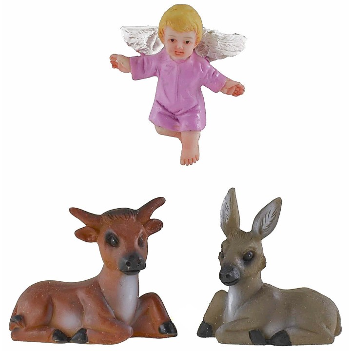 Nativity 6 subjects in resin 7 cm Oliver child style
