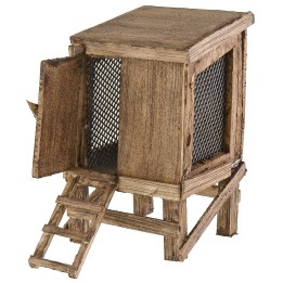 Gallinero para belén de 8x8x14,5 cm h