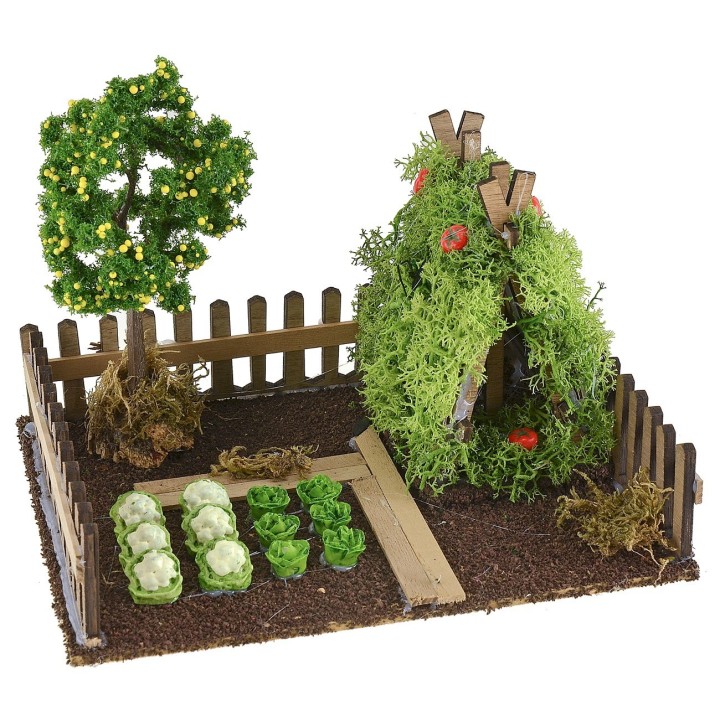 Fenced vegetable garden 19x15x14.5 cm h