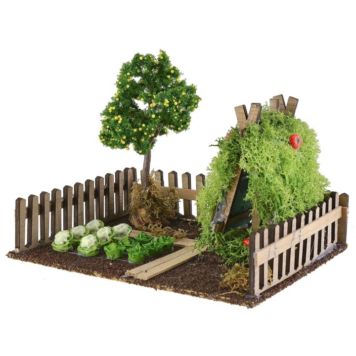 Fenced vegetable garden 19x15x14.5 cm h