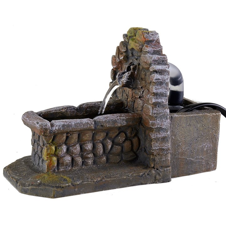 Working stone effect fountain in resin 7.5x15.5x11 h