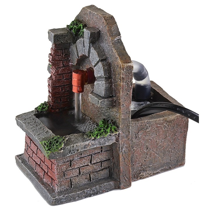 Working resin fountain with wall 9x11x11.6 cm h