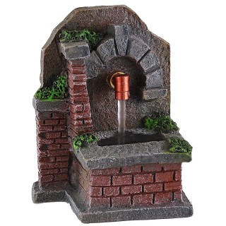 Working resin fountain with wall 9x11x11.6 cm h