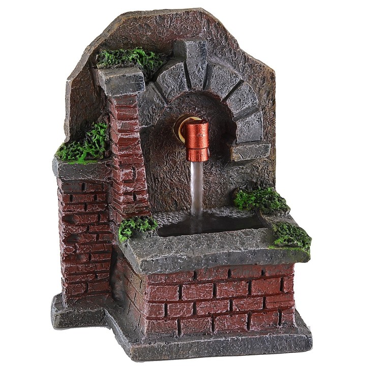 Working resin fountain with wall 9x11x11.6 cm h