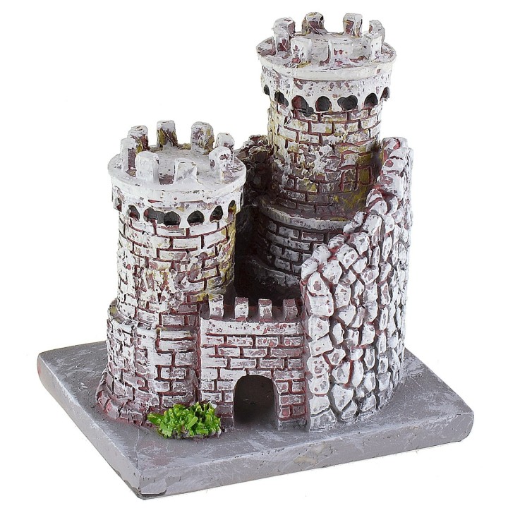 Resin castle 8x6.5x9 h cm